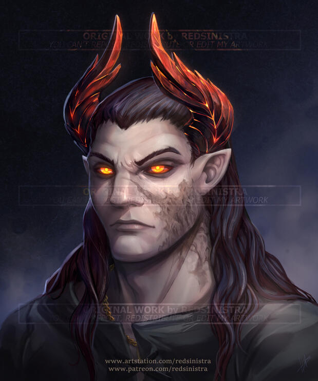 D&D - Legado Tiefling Portrait