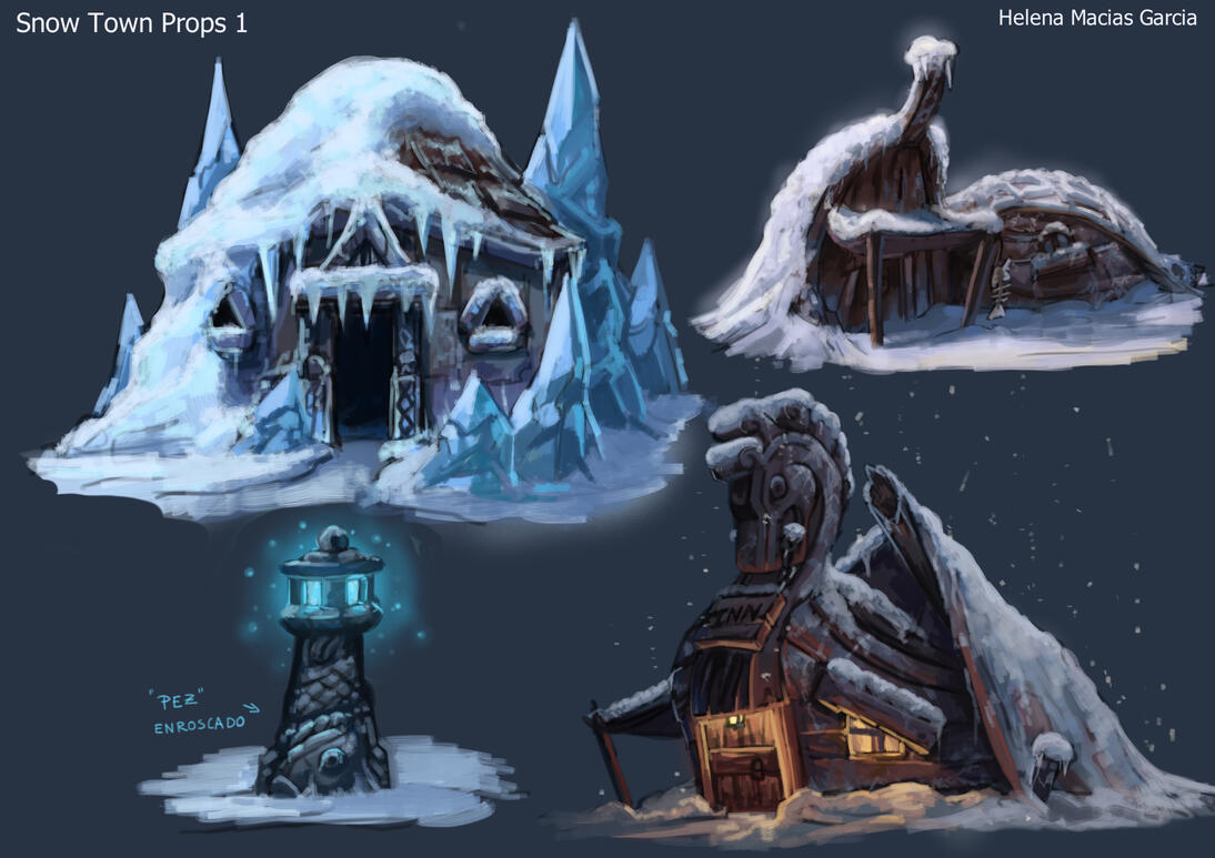 Snow Town Houses