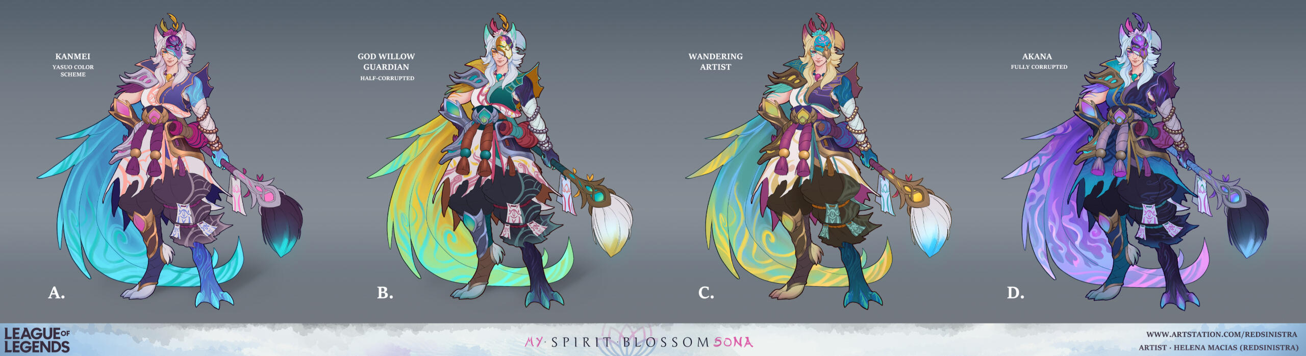 Spiritblossom Aqila Color Variations