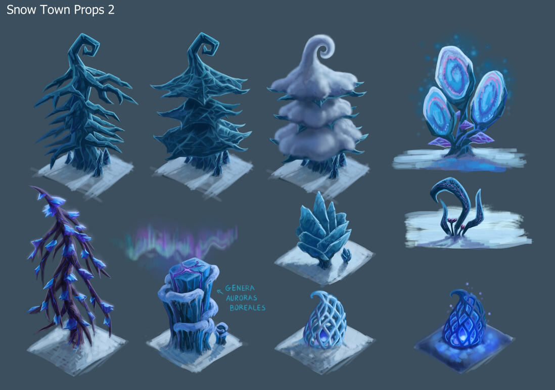 Snow Town Flora and Elements